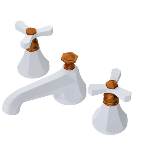 Rubinet Widespread Lav. Set. (less drain) Matt White