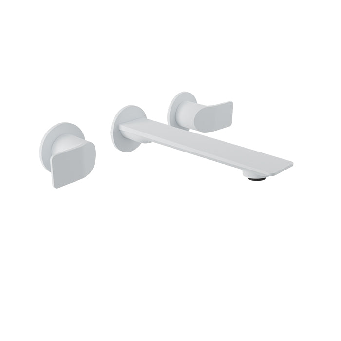 Baril Two handles wall-mounted lavatory faucet, drain not included