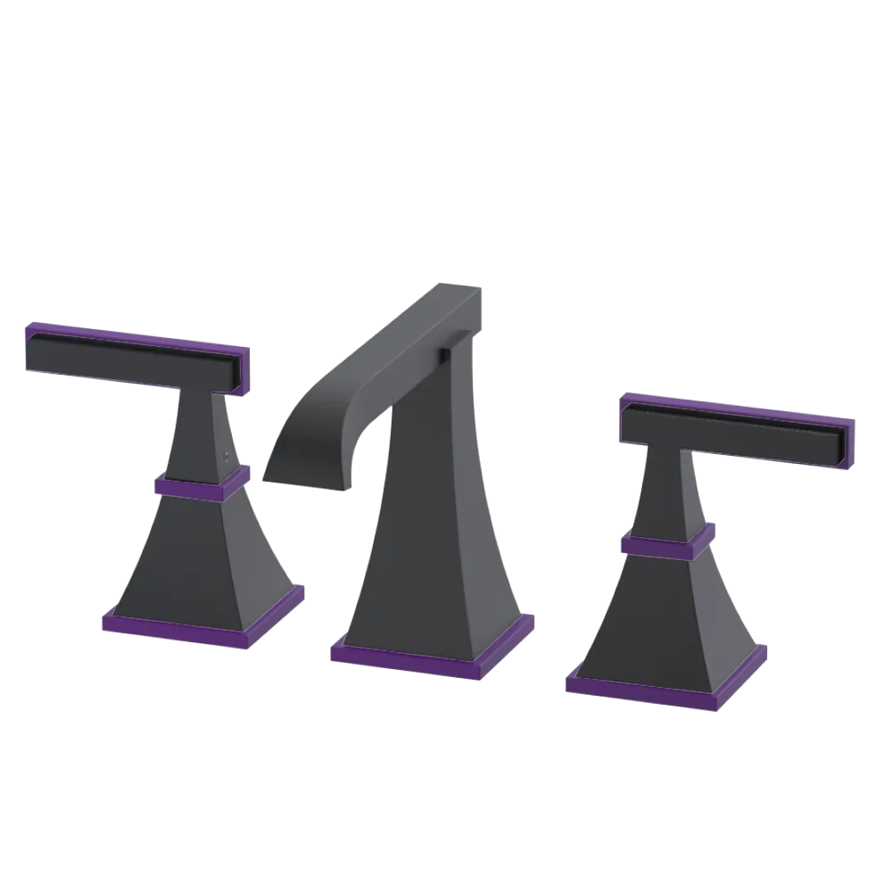 Rubinet Widespread Lav. Set. (less drain) Matt Black