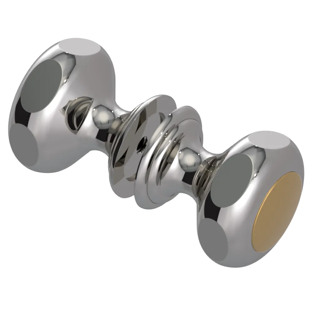 Rubinet Shower Door Knob (set) Polished Nickel
