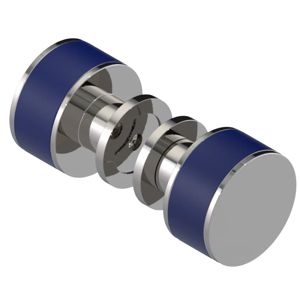 Rubinet Shower Door Knob (set) Polished Nickel