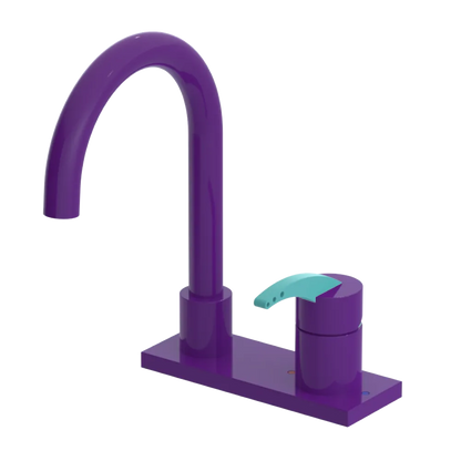 Rubinet 4" Centre Single Control Lav. Set. (less drain) Purple Haze