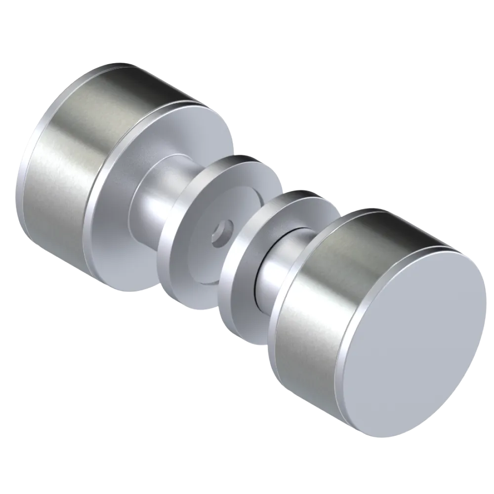 Rubinet Shower Door Knob (set) Satin Chrome