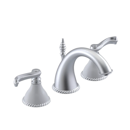 Rubinet Widespread Lav. Set. (less drain) Satin Chrome