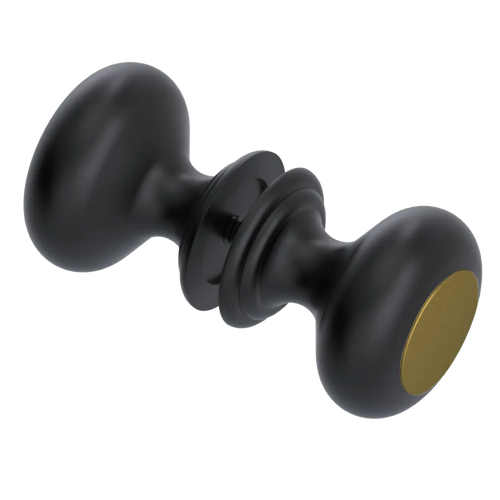 Rubinet Shower Door Knob (set) Matt Black