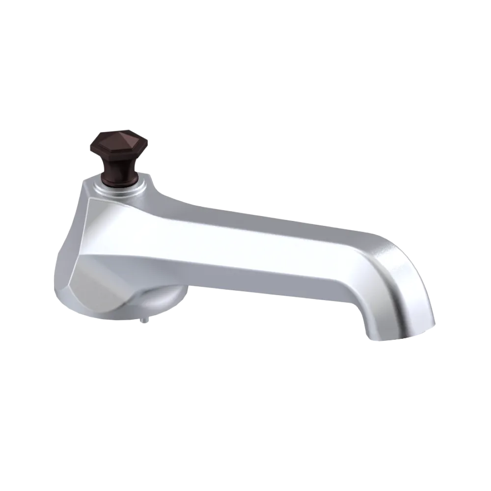 Rubinet Tub Filler Spout Deck Mount Satin Chrome