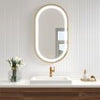KALIA EFFECTLED-illuminated bathroom mirror - 22" x 38" - Brushed gold