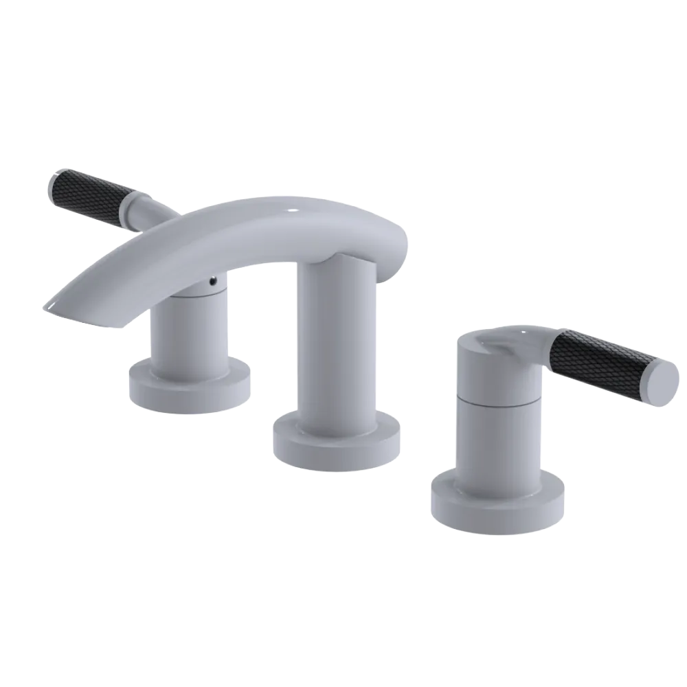 Rubinet Widespread Lav. Set. (less drain) White