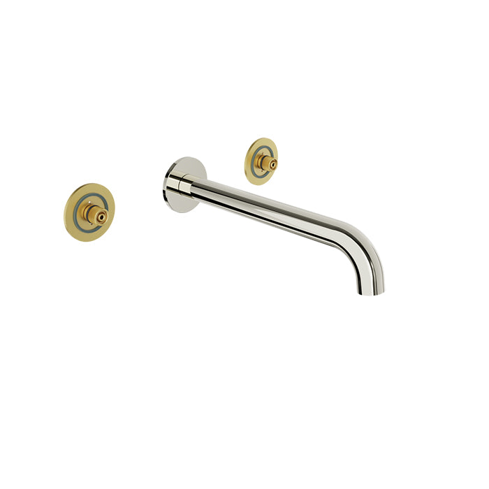 Baril Two handles wall-mounted lavatory faucet (without handle), drain not included