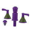 Rubinet Bidet Fitting with Spray, Diverter, and Vacum Breaker (Less Drain) Purple Haze