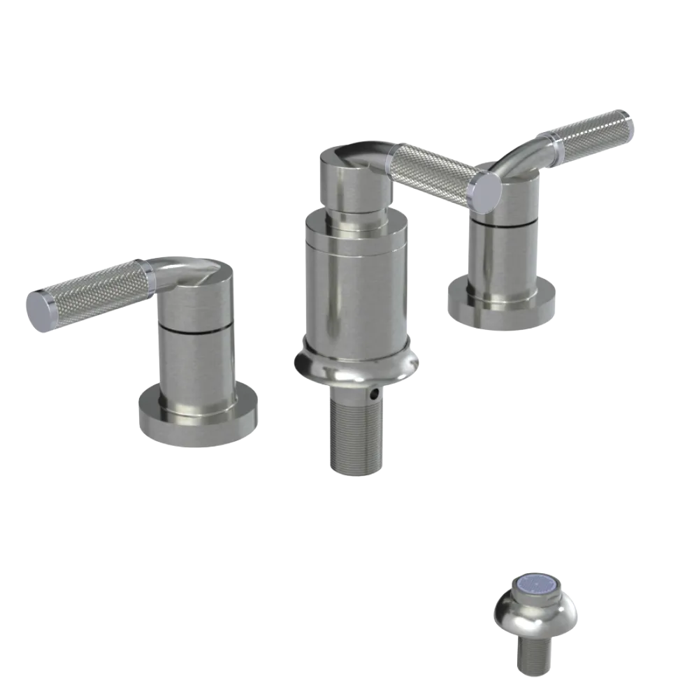Rubinet Bidet Fitting with Spray, Diverter, and Vacum Breaker (Less Drain) Satin Nickel