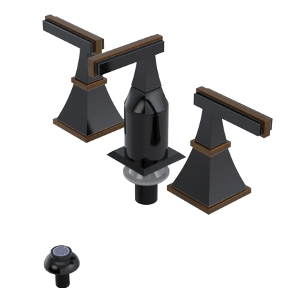 Rubinet Bidet Fitting with Spray, Diverter, and Vacum Breaker (Less Drain) Black