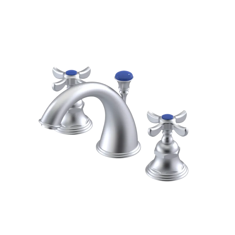 Rubinet Widespread Lav. Set. (less drain) Satin Chrome