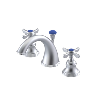 Rubinet Widespread Lav. Set. (less drain) Satin Chrome