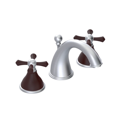Rubinet Widespread Lav. Set. (less drain) Satin Chrome