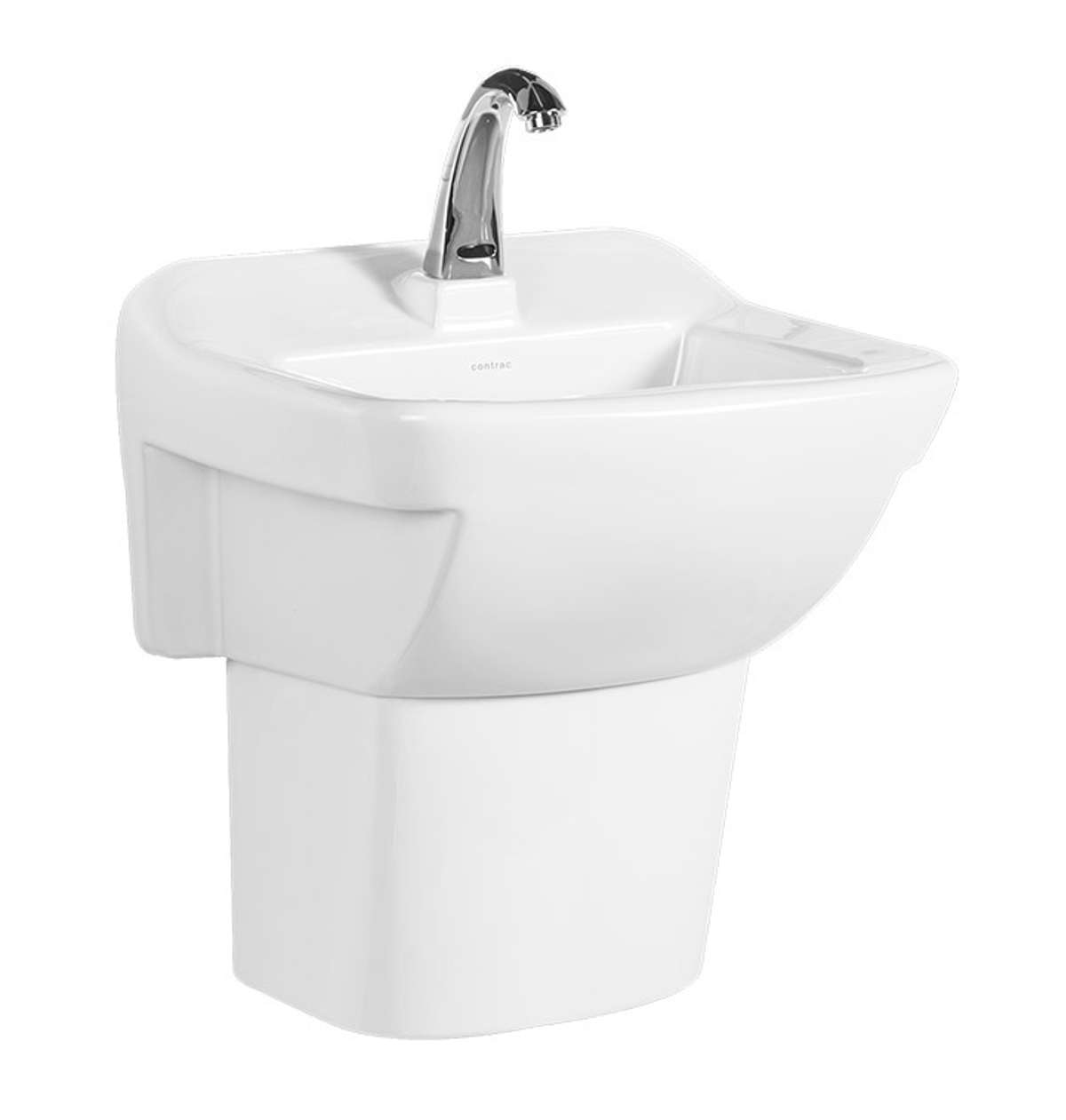 Contrac 4610AFV – Single Hole Hygenic Wall Hung Sink
