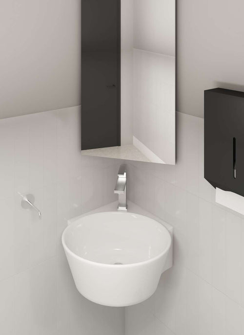 Contac Edgeview – 4610BHX-SO – Single Hole with Sealed Overflow Wall Hung Sink