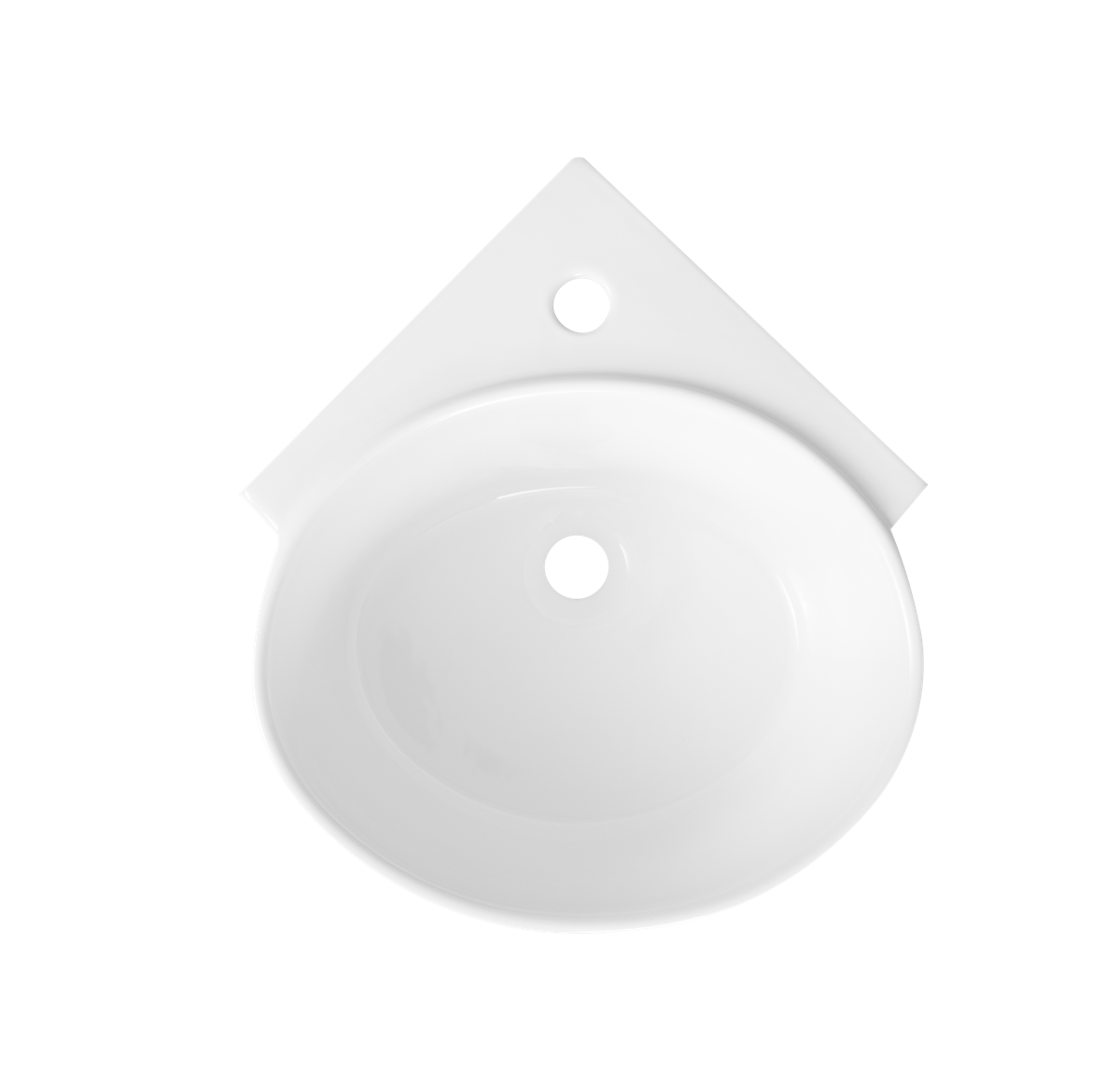 Contac Edgeview – 4610BHX-SO – Single Hole with Sealed Overflow Wall Hung Sink