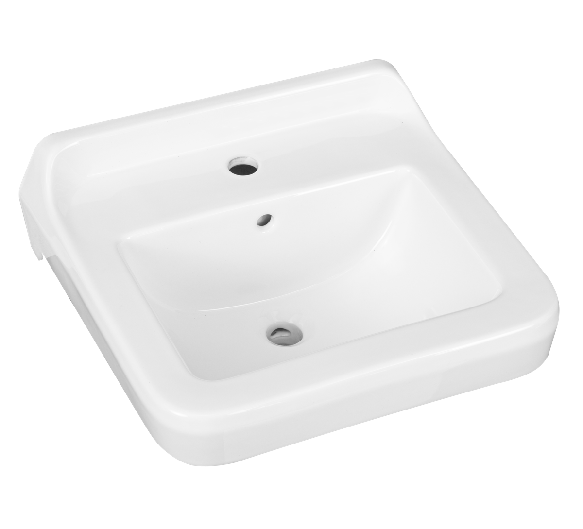 Contac Carmin – 4610BHZ-SO Single Hole with Sealed Overflow Wall Hung Sink