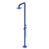 Rubinet Pressure Balance Outdoor Shower with Hand Held Shower & 10" Shower Head - 304 Stainless Steel Blu Jean