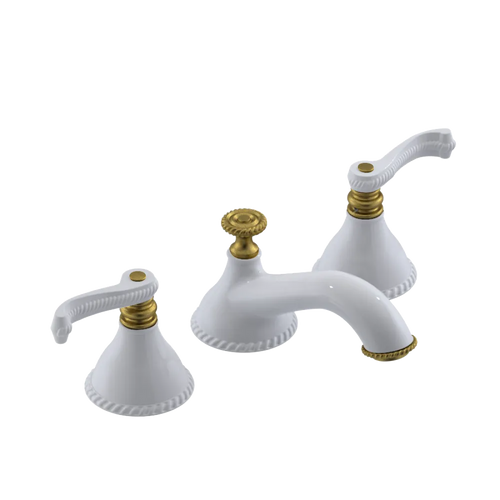 Rubinet Widespread Lav. Set. (less drain) White