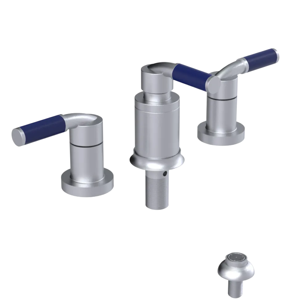 Rubinet Bidet Fitting with Spray, Diverter, and Vacuum Breaker (less drain) Satin Chrome