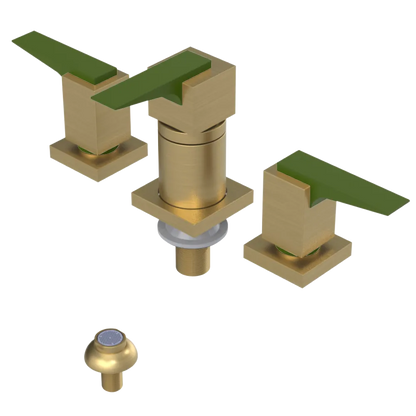 Rubinet Bidet Fitting with Spray, Diverter, and Vacuum Breaker (less drain) Satin Brass