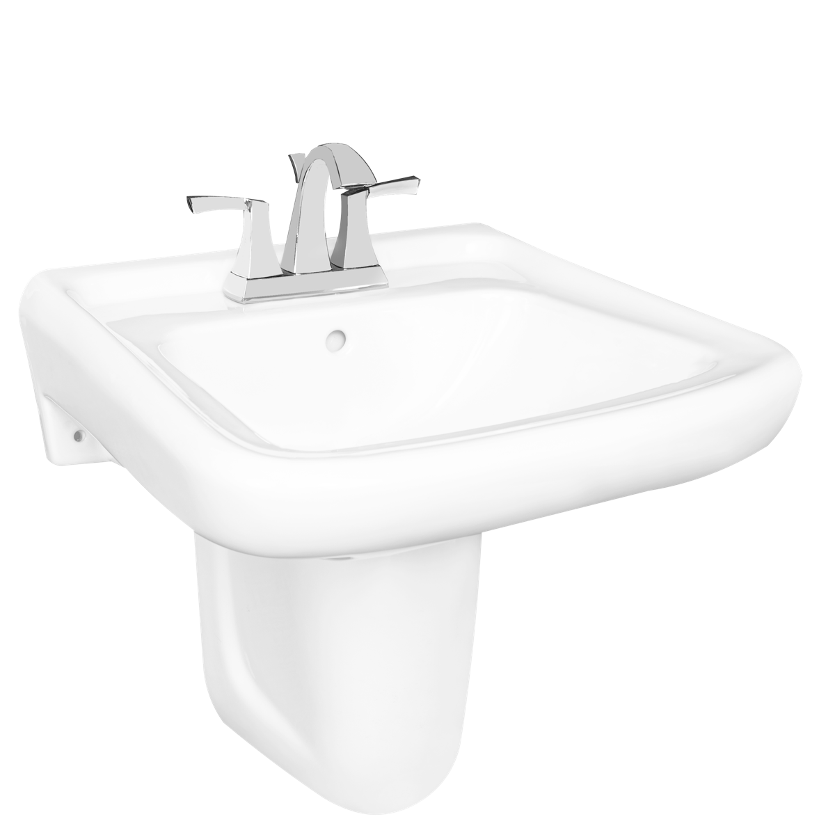 Contac Clayton – 4640CHZ-SO – 4″ Center Sealed Overflow Wall Hung Sink