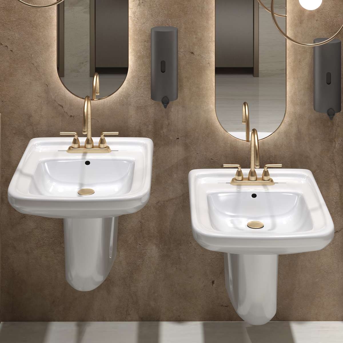 Contac Clayton – 4640CHZ – 4″ Center Wall Hung Sink