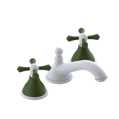 Rubinet Widespread Lav. Set. (less drain) White