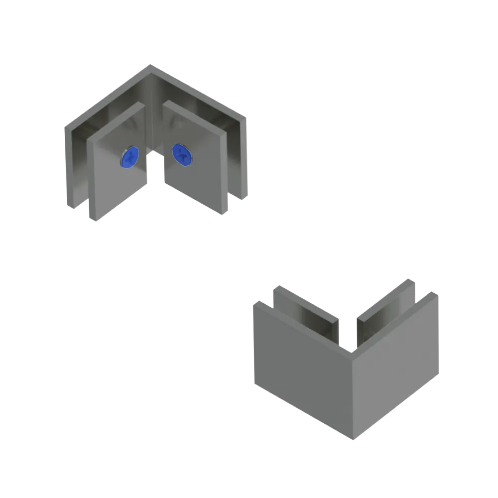 Rubinet 90 Glass to Glass Satin Nickel