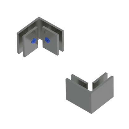 Rubinet 90 Glass to Glass Satin Nickel