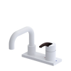 Rubinet 4" Centre Single Control Lav. Set. with Genesis spout (less drain) Matt White