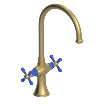 Rubinet Two Handle Single Hole Kitchen Set Satin Brass