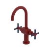 Rubinet Single Hole Dual Handle Lav. Set with LaSalle Spout (less drain) Maroon