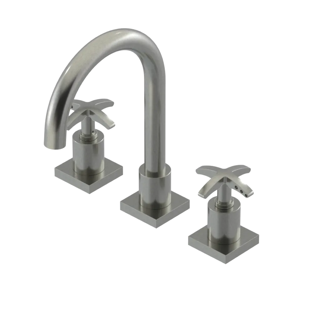 Rubinet Widespread Lav. Set. (less drain) Satin Nickel