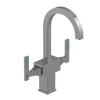Rubinet Single Hole Dual Handle Lav. Set. (less drain) Polished Nickel