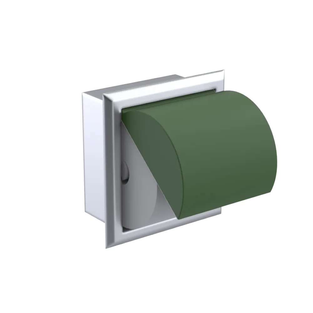 Rubinet RECESSED TOILET PAPER HOLDER Satin Chrome