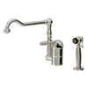 Aquabrass Dual stream mode kitchen faucet with side spray