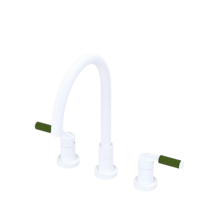 Rubinet Widespread Kitchen Set Matt White