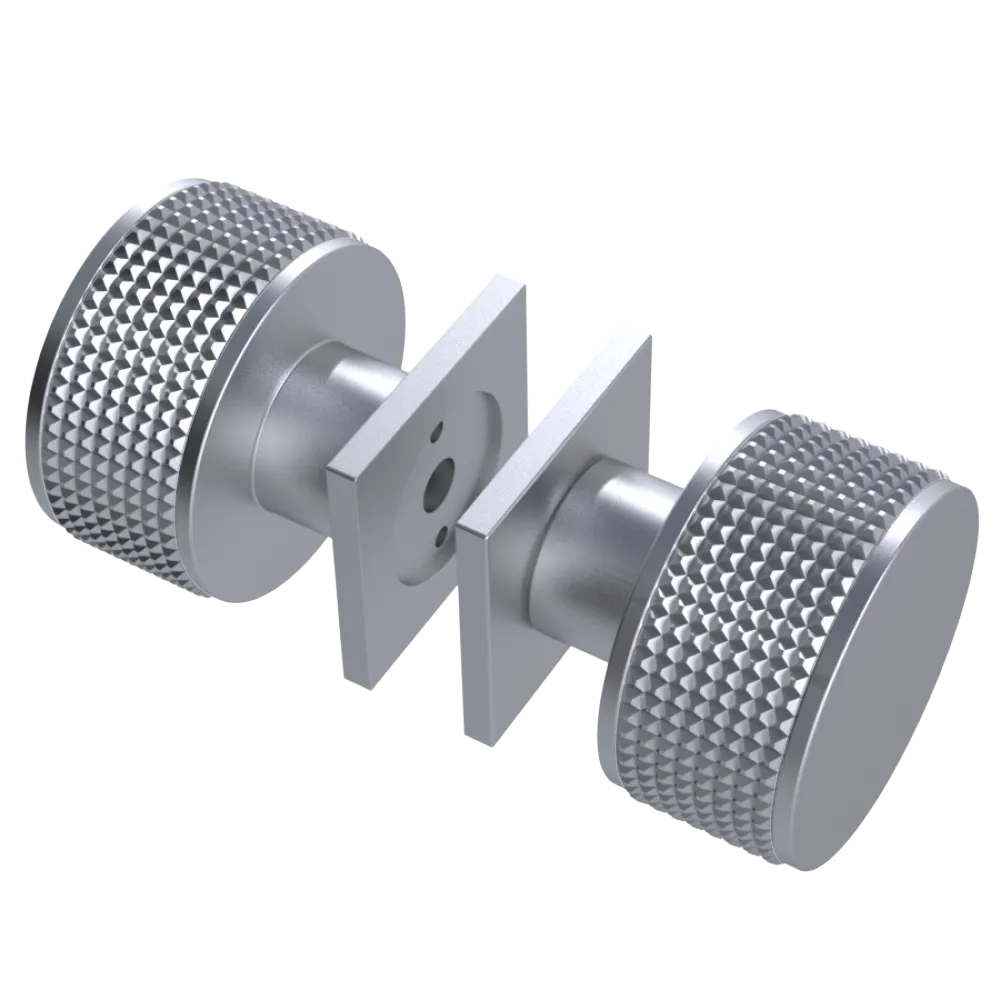 Rubinet Shower Door Knob (set) Satin Chrome