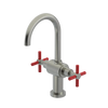 Rubinet Single Hole Dual Handle Lav. Set with LaSalle Spout (less drain) Satin Nickel
