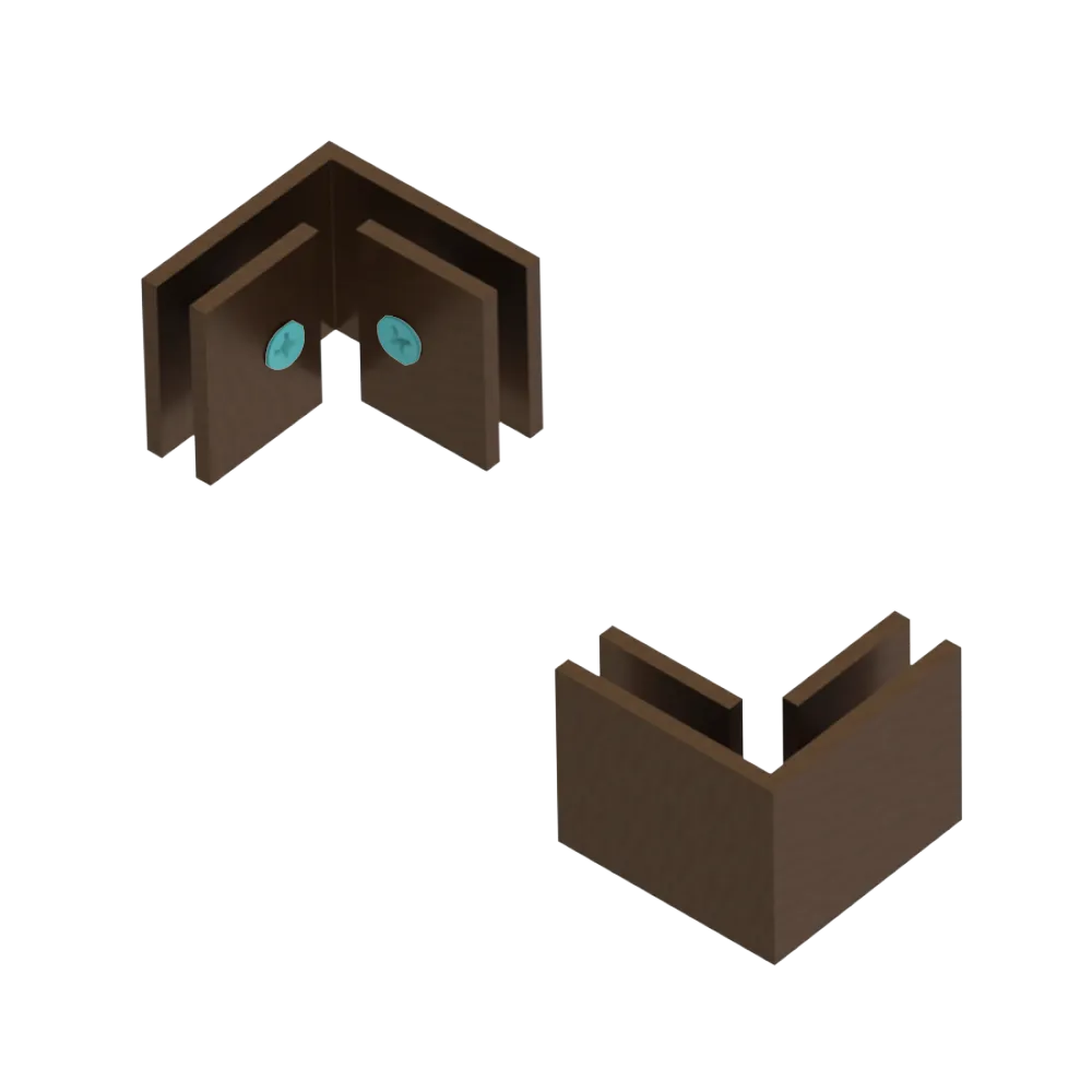 Rubinet 90 Glass to Glass Tuscan Brass