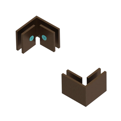 Rubinet 90 Glass to Glass Tuscan Brass