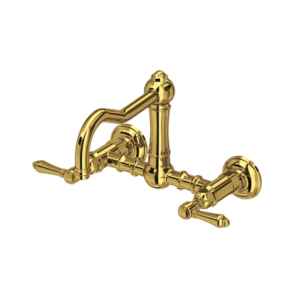 ROHL Acqui Wall Mount Column Spout Bridge Kitchen Faucet