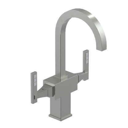Rubinet Single Hole Dual Handle Lav. Set. (less drain) Satin Nickel