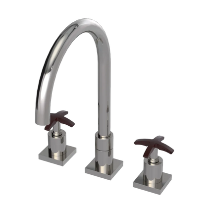 Rubinet Widespread Kitchen Set Polished Nickel