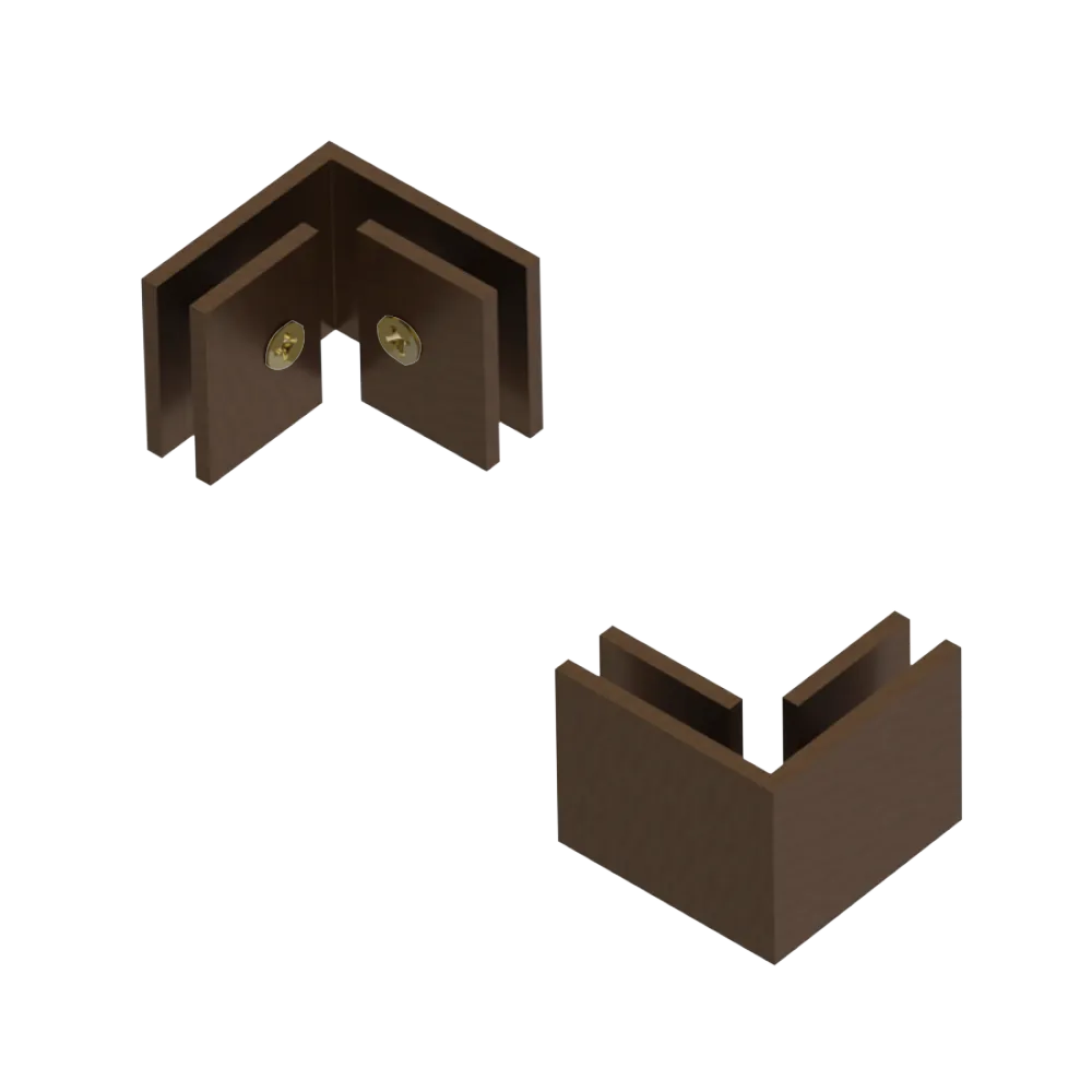 Rubinet 90 Glass to Glass Tuscan Brass