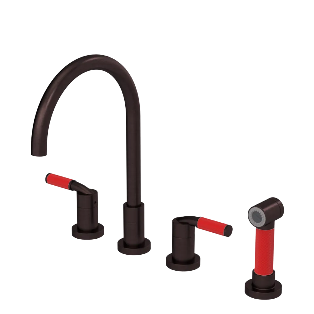 Rubinet Widespread Kitchen Set with Hand Spray Oil Rubbed Bronze
