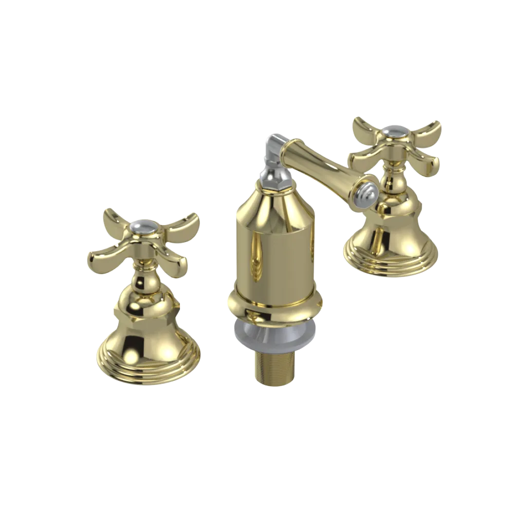 Rubinet Bidet Fitting with Spray, Diverter, and Vacum Breaker (Less Drain) Gold